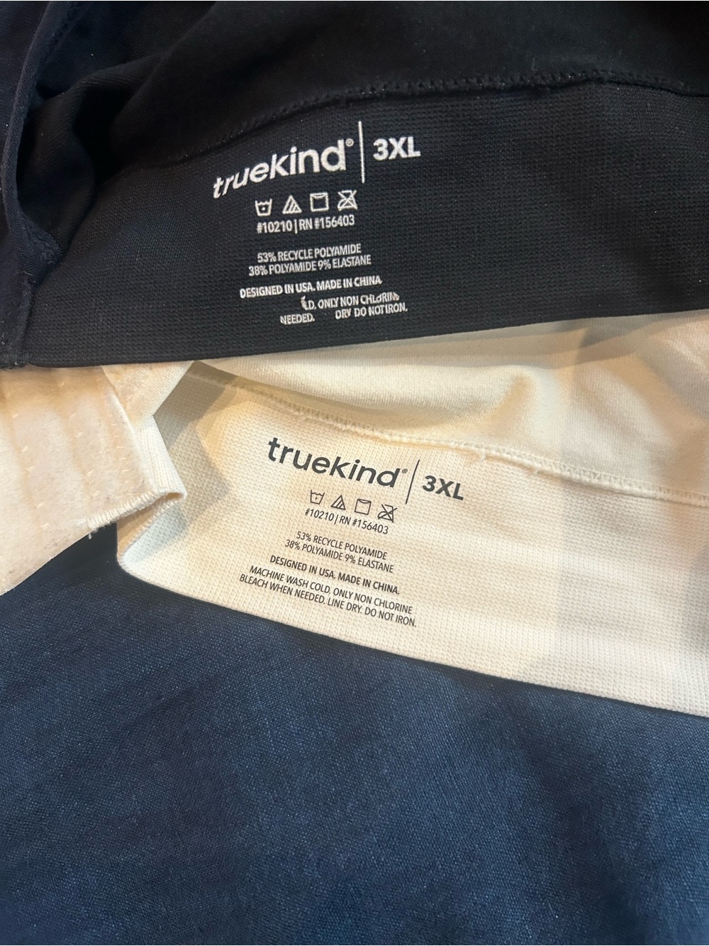 Two Truekind Supportive Comfort Wireless Shaping Bras - One Black, One Beige 3XL
